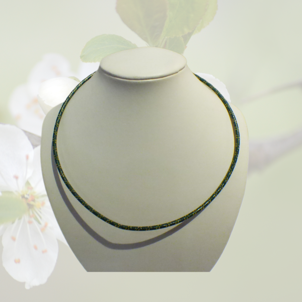 Collier vintage anneaux de vie , bague épaisse 1 Collier vintage anneaux de vie , bague épaisse